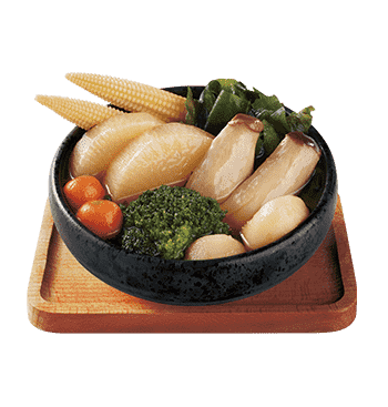 Japanese Style Warm Salad(Daikon Radish, Baby Corn, Water Chestnut, Oyster Mushroom, Broccoli, Seaweed, Carrot)