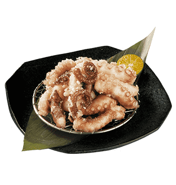 Fried Octopus with Wasabi Pepper Powder