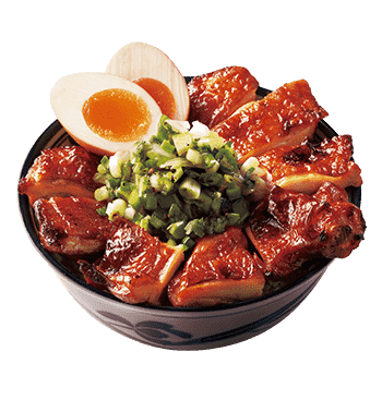 Grilled Teriyaki Boneless Chicken Leg Donburi with Salted Green Onion and Soft Boiled Egg
